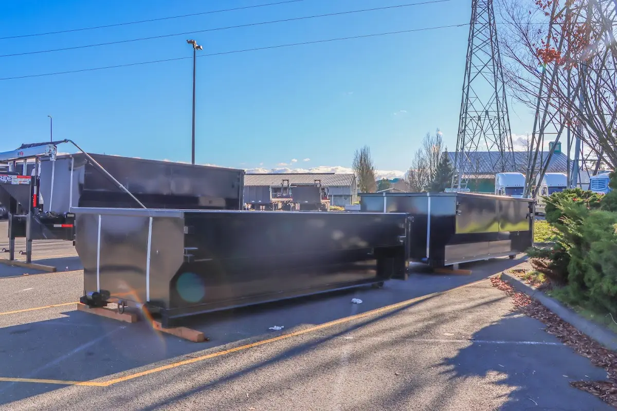 Roll-off dumpster ready for waste disposal at job site for 30 Yard Dumpster Rental in New Scotland